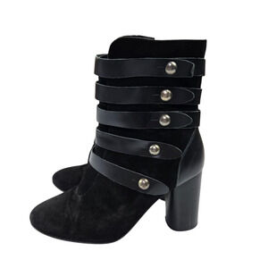 MNG Mango Boots Size 38 Black Bootie Military